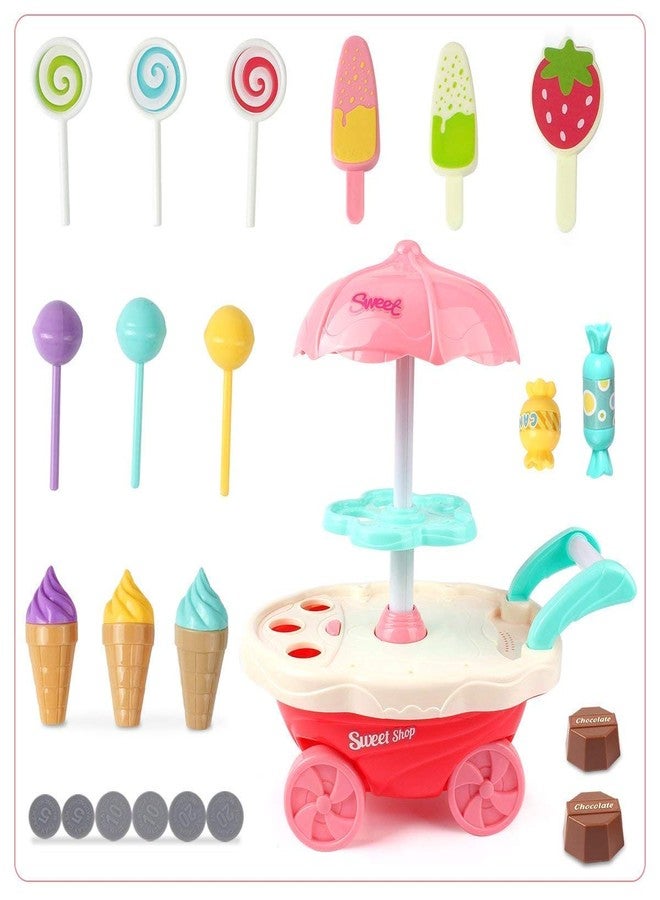 TEMSON Exclusive Collection of Realistic Sliceable Fruits,Vegetables,Fast Food, Bakery Products,Cake,Doughnuts for Girls and Boys (Candy Cart) - Image 2